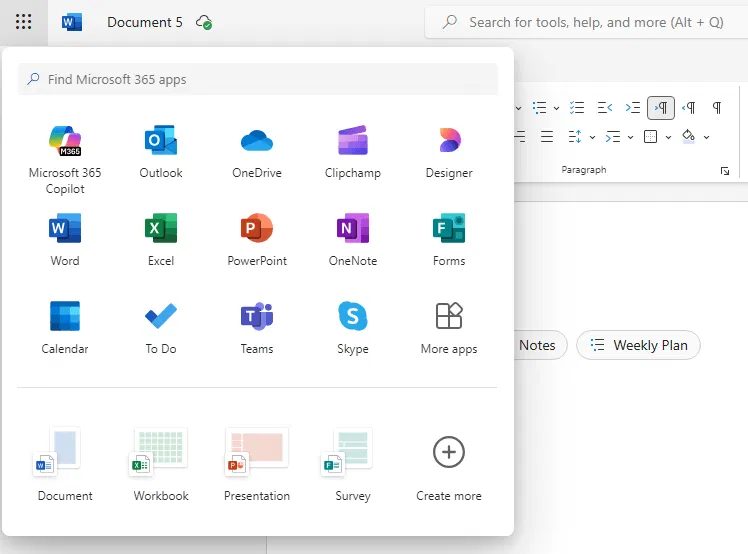 Tích hợp tài liệu mới vào OneDrive Microsoft 365