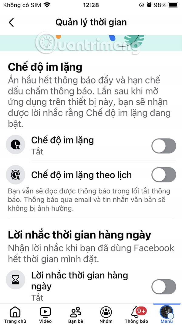 Công cụ quản lý thời gian dùng Facebook