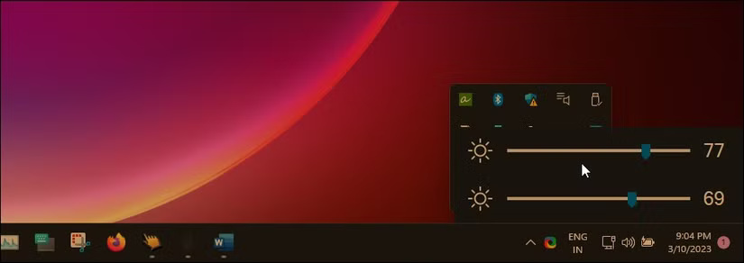 Windows10 BrightnessSlider