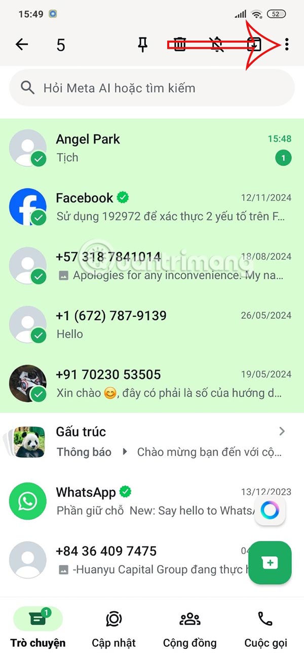 Tùy chỉnh các tin nhắn WhatsApp
