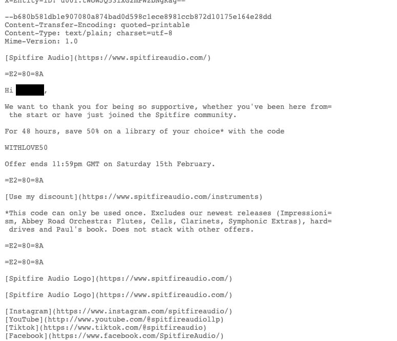 Mã HTML của một email hợp lệ