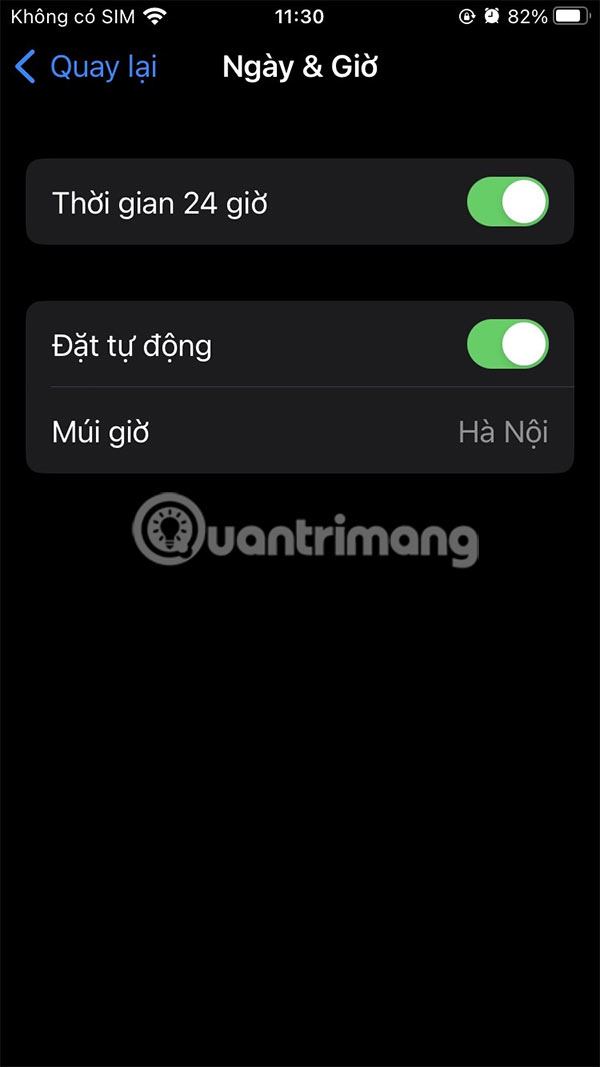 Cài giờ tự động