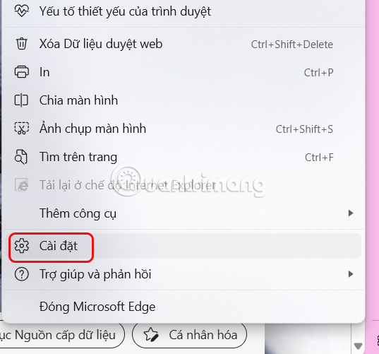Cài đặt Edge 