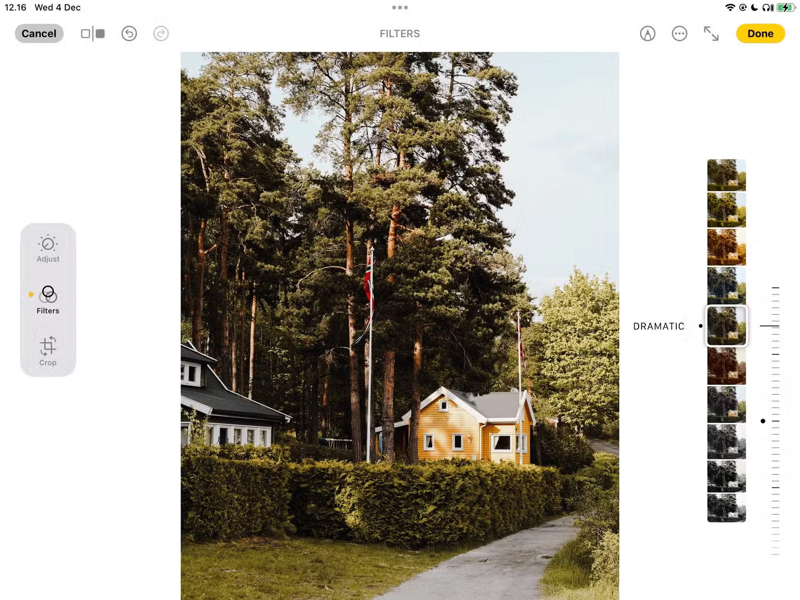 Thêm bộ lọc vào ảnh trong ứng dụng Apple Photos iPad