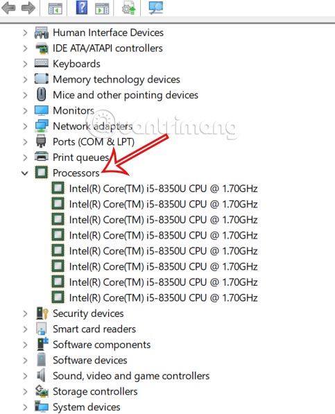 Kiểm tra máy tính có NPU qua Device Manager
