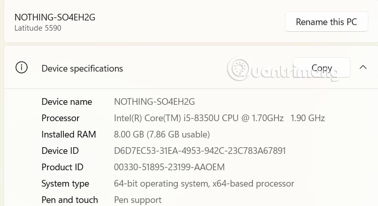 Thông tin phần cứng máy tính