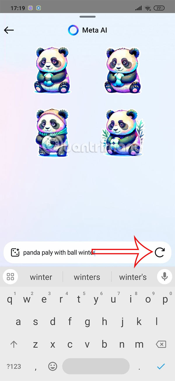 Hiện thêm sticker AI