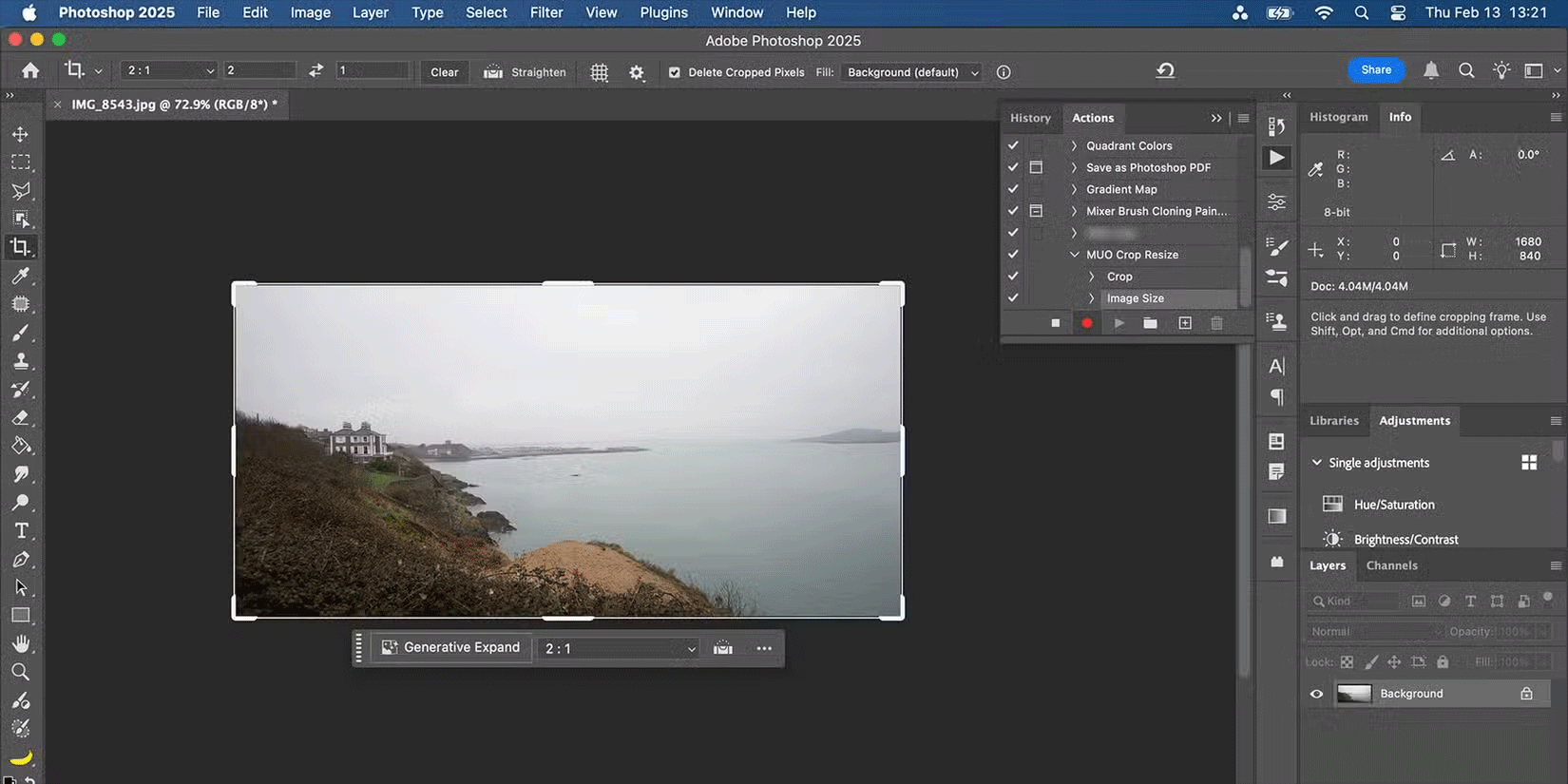 Ghi lại Photoshop Actions mới