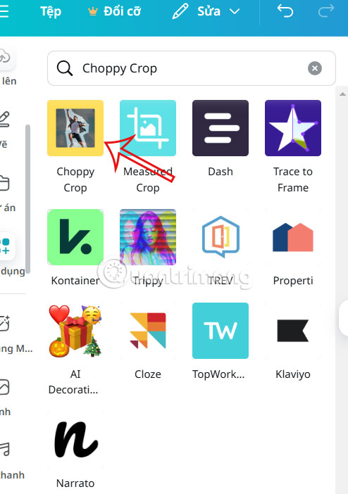 Cắt ảnh bằng Choppy Crop trên Canva