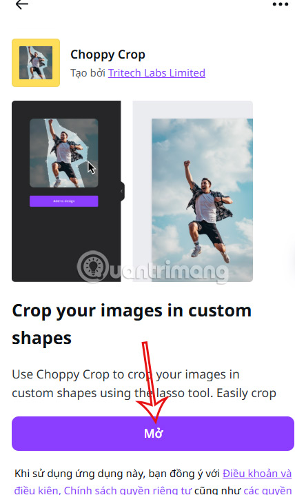 Sử dụng Choppy Crop trên Canva
