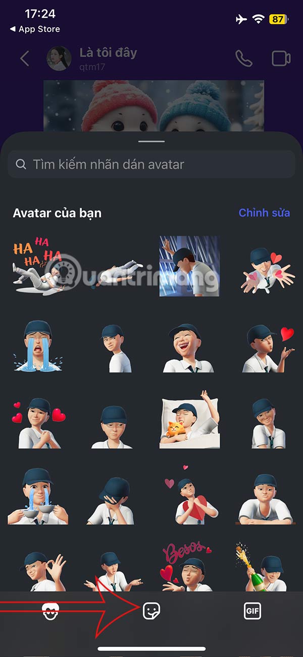 Chọn sticker
