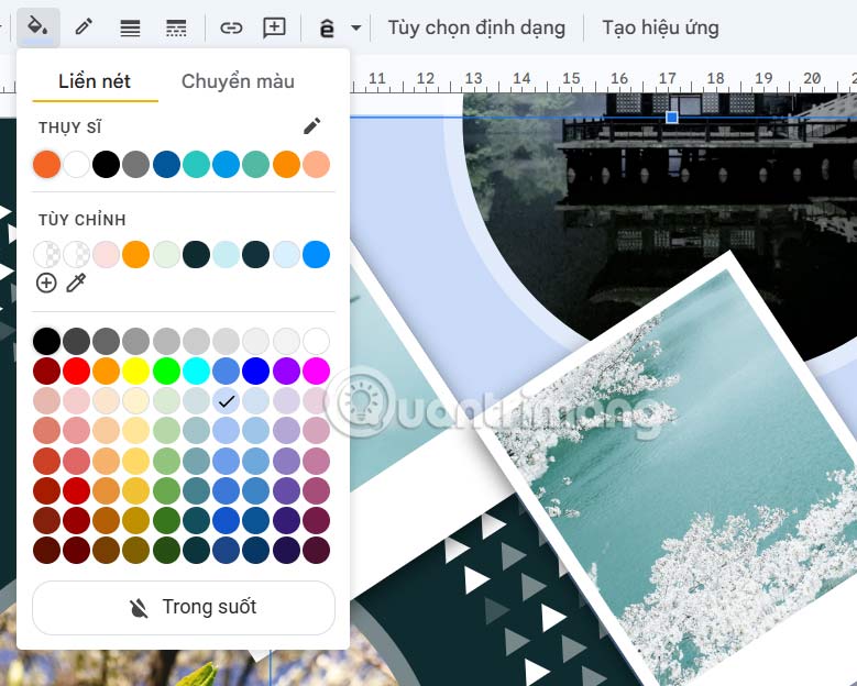Thay thế background trong mẫu Google Slides