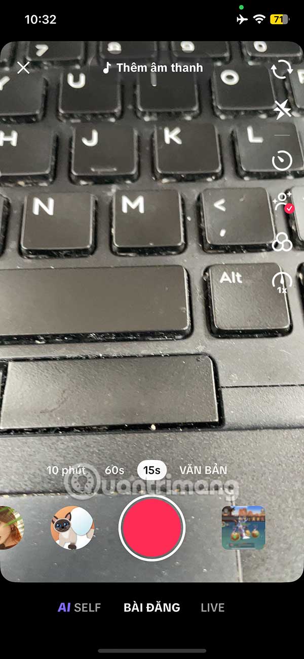 Quay video TikTok