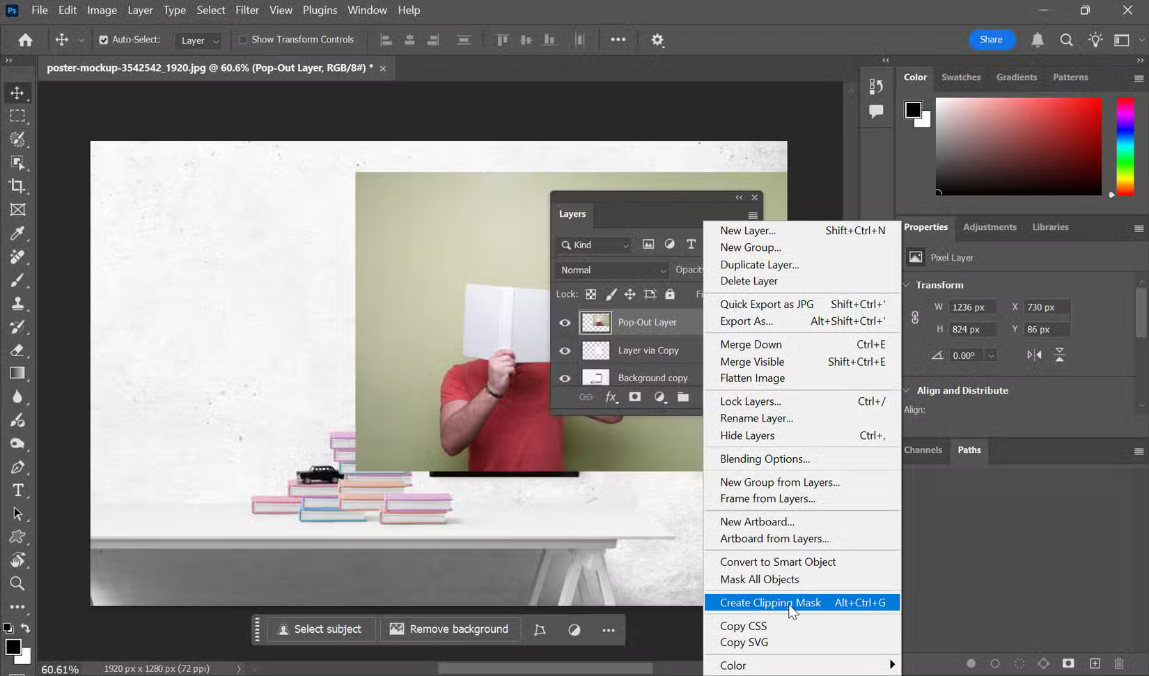 Clipping Mask trong Photoshop
