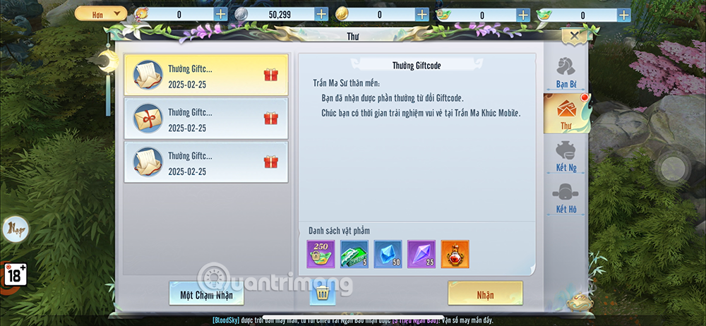 hướng dẫn đổi code trấn ma khúc mobile