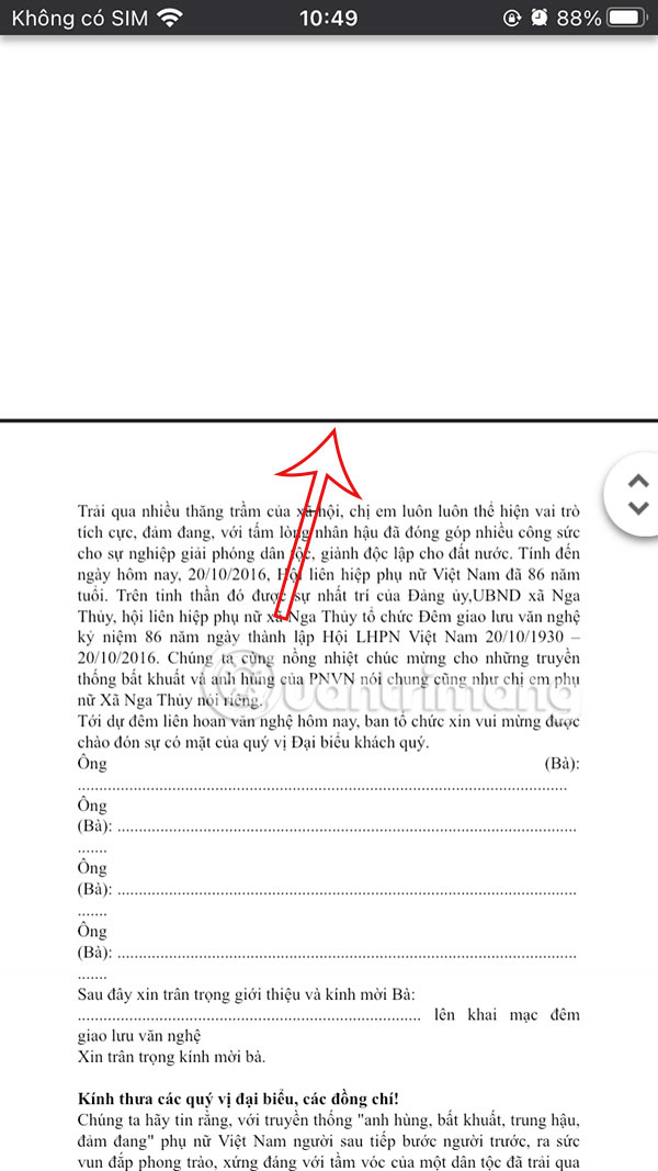 Ngăn giữa các trang