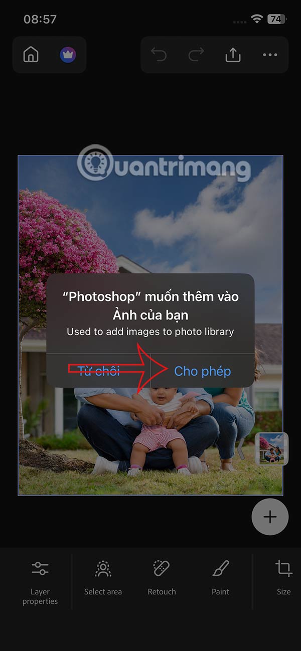 Photoshop truy cập Ảnh