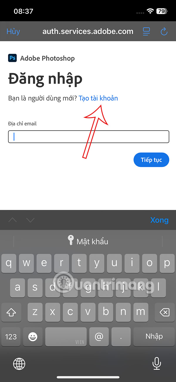 Đăng ký tài khoản Adobe