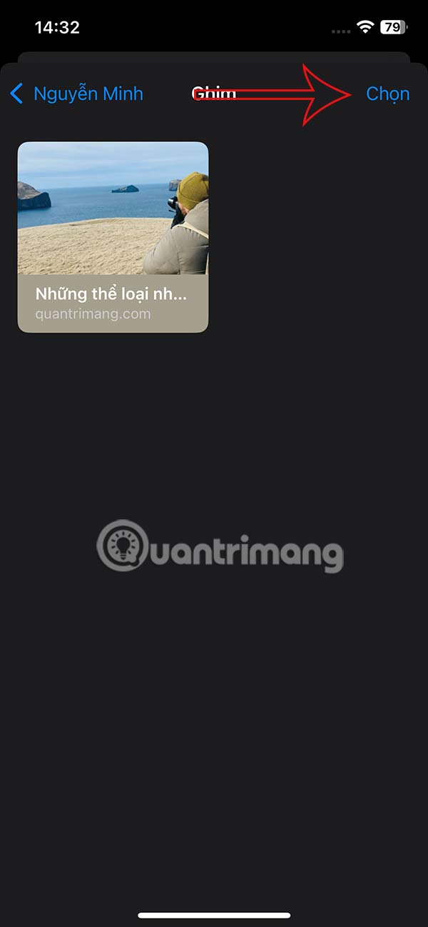 Chọn nội dung muốn xóa