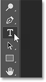 Chọn Type Tool của Photoshop.