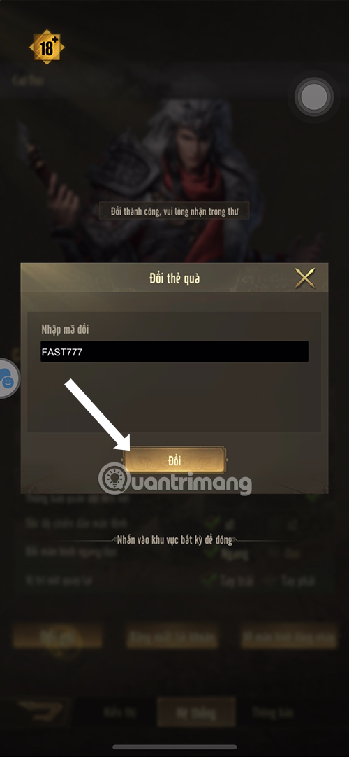 đổi code cực tốc tam quốc
