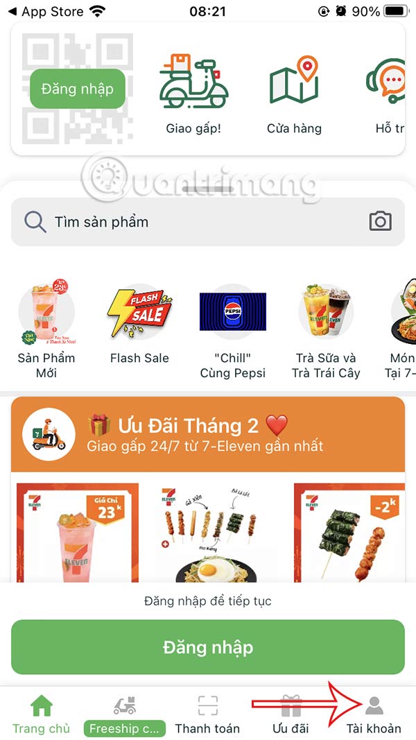 Giao diện 7-Eleven