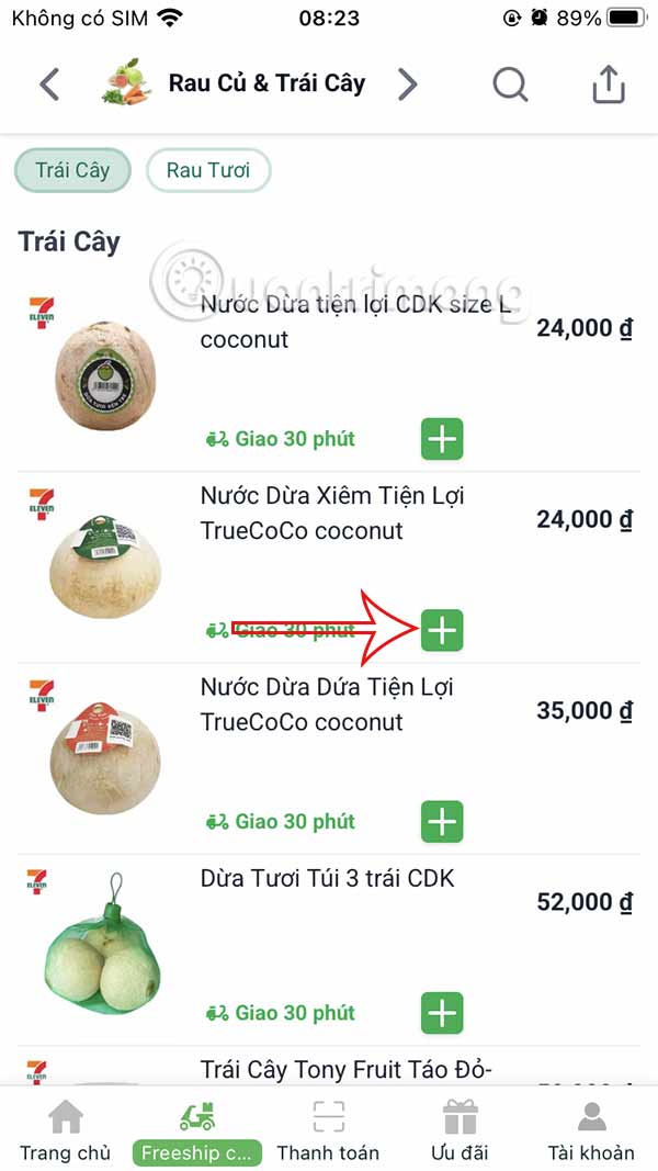 Thêm sản phẩm trên 7-Eleven