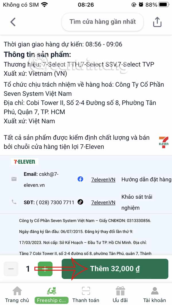 Mua hàng trên 7-Eleven