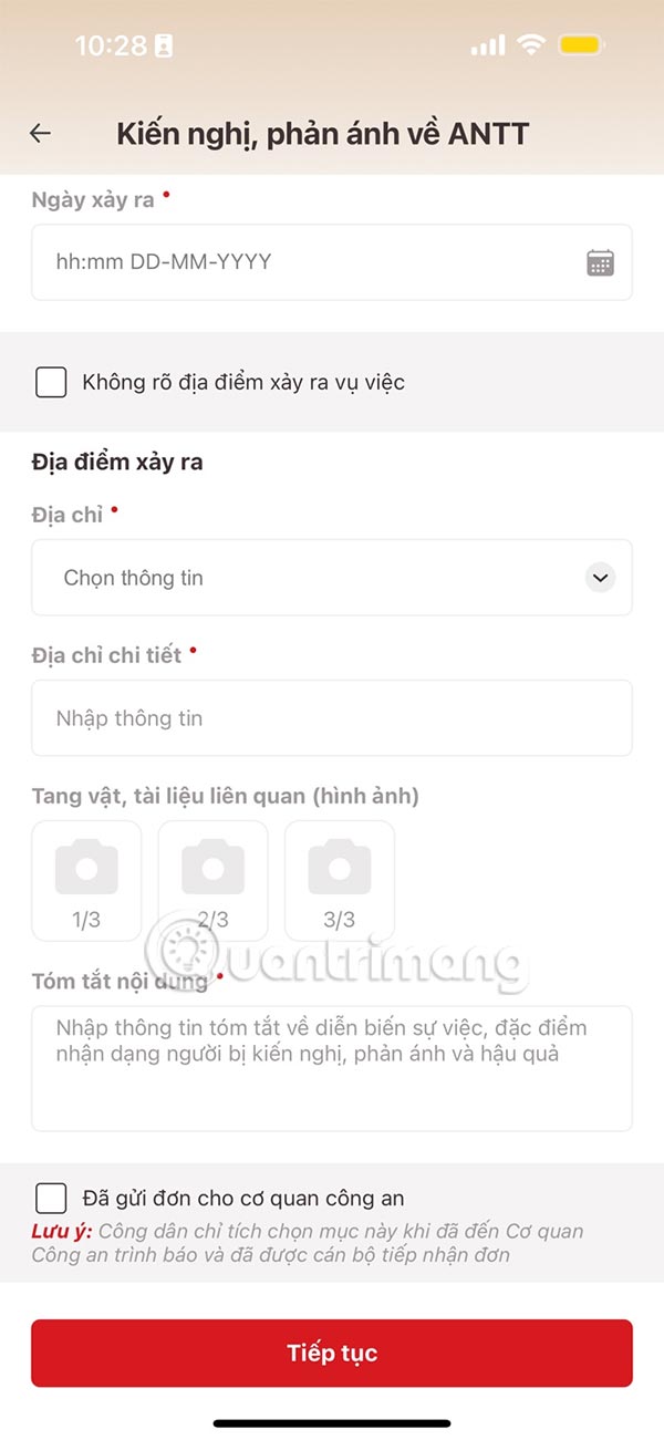 Nội dung tố cáo lừa đảo
