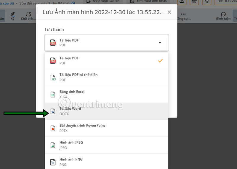 chuyến pdf sang word