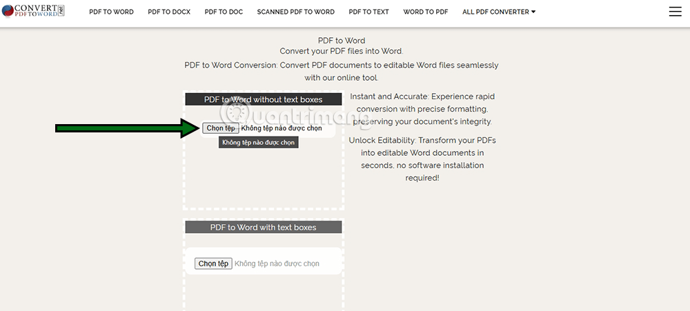 chuyển đổi pdf sang word