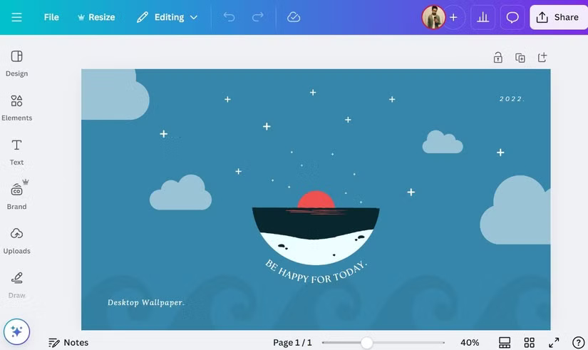 Tạo hình nền trong ứng dụng desktop Canva