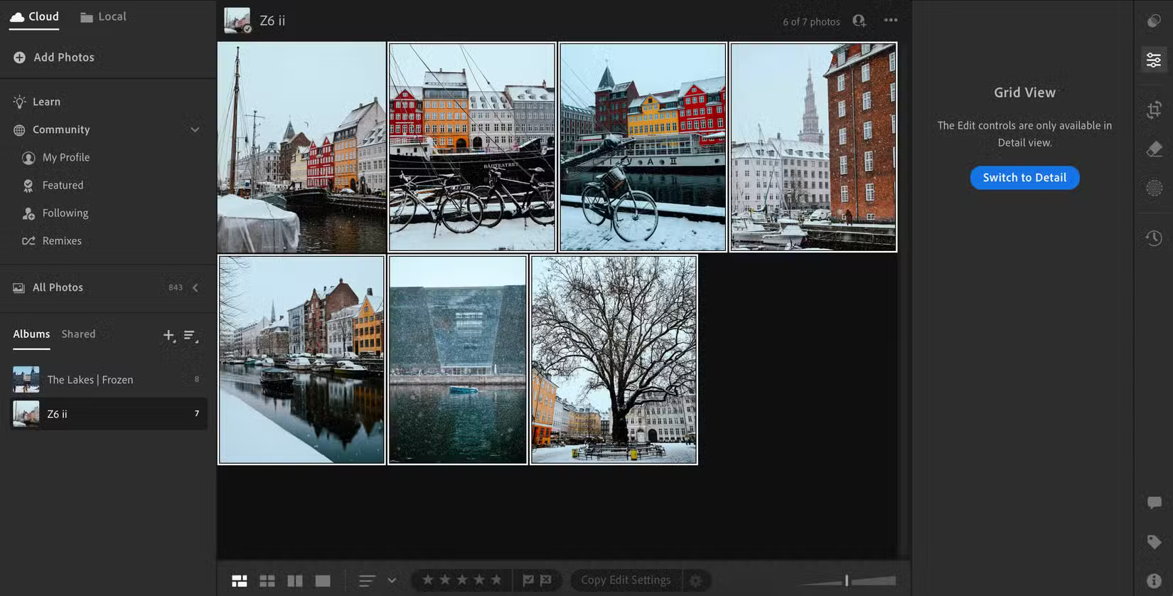 Tạo album trong Adobe Lightroom
