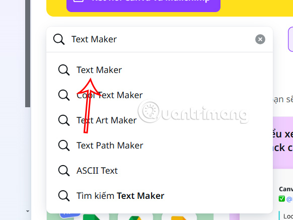 Tìm kiếm Text Make trên Canva
