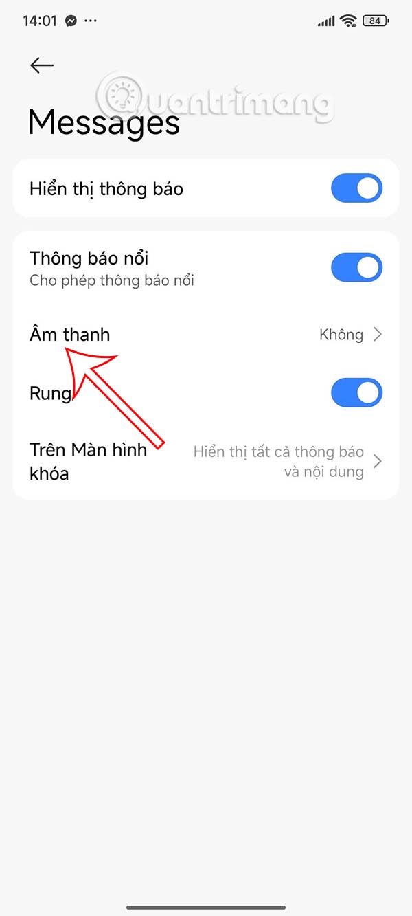 Chỉnh âm báo tin nhắn Zalo