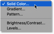 Thêm fill layer Solid Color.