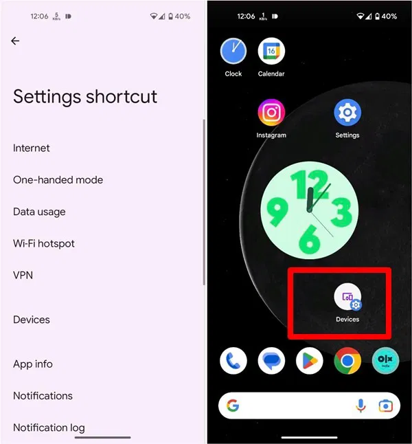 Thêm shortcut mong muốn vào màn hình Android.