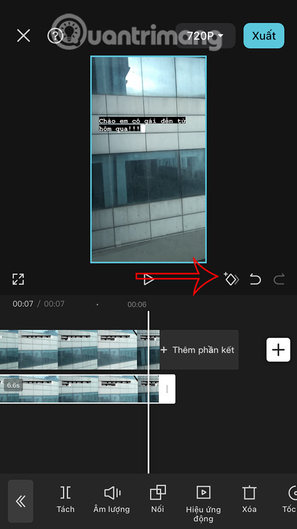 Ví trí cuối đổi màu