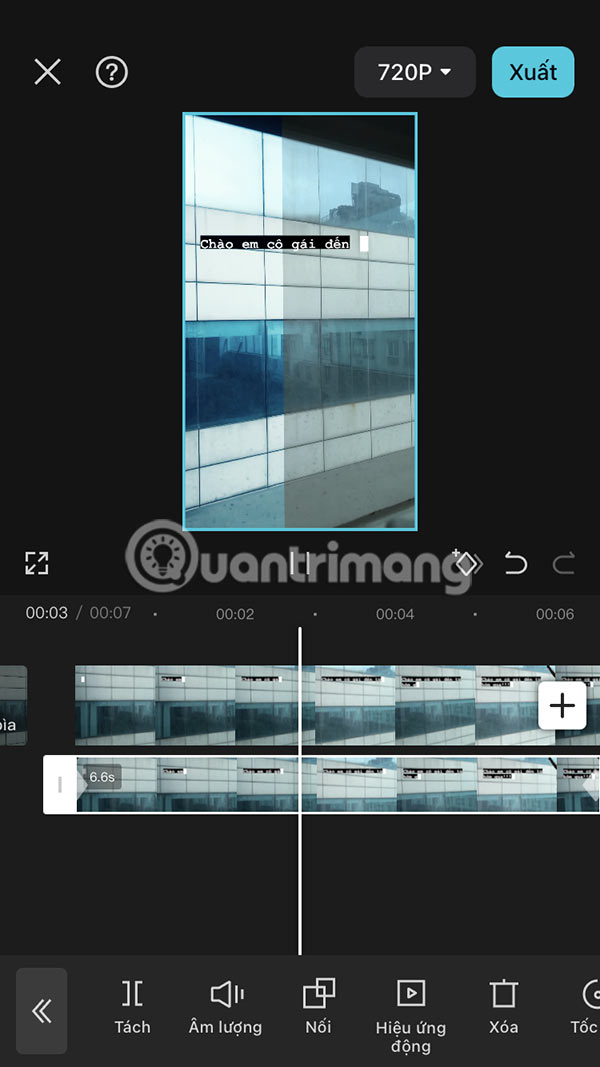 Đổi màu video CapCut