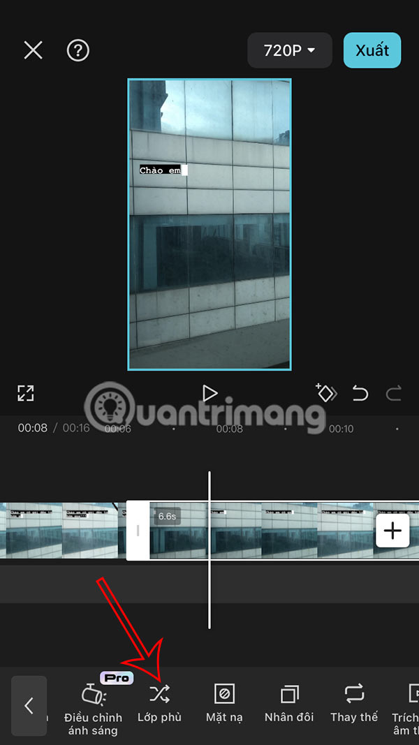 Tạo lớp phủ video