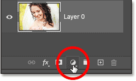 Nhấp vào biểu tượng New Fill hoặc Adjustment Layer.