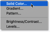 Thêm fill layer Solid Color.