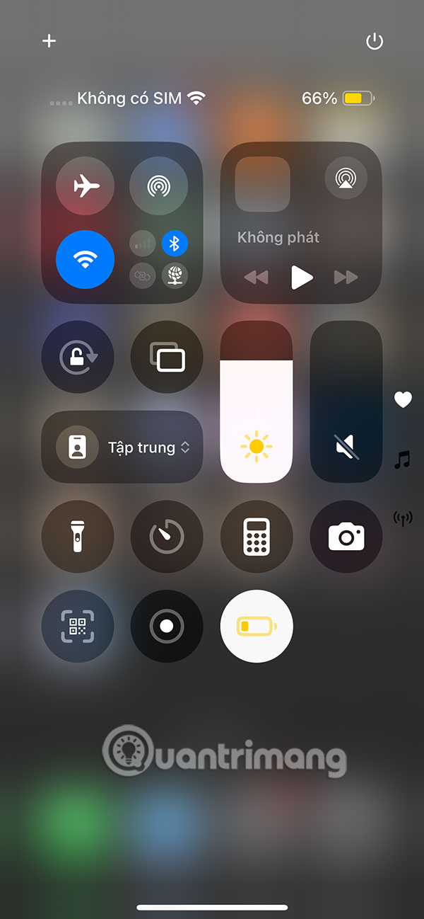 Giao diện Control Center