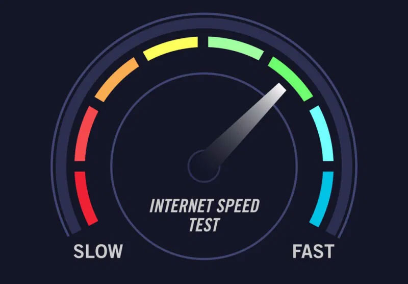 Đồng hồ đo tốc độ hiển thị tốc độ Internet