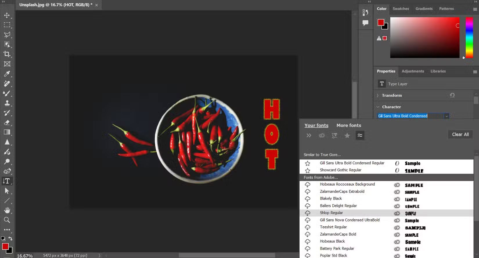 Tìm kiếm phông chữ Adobe tương tự