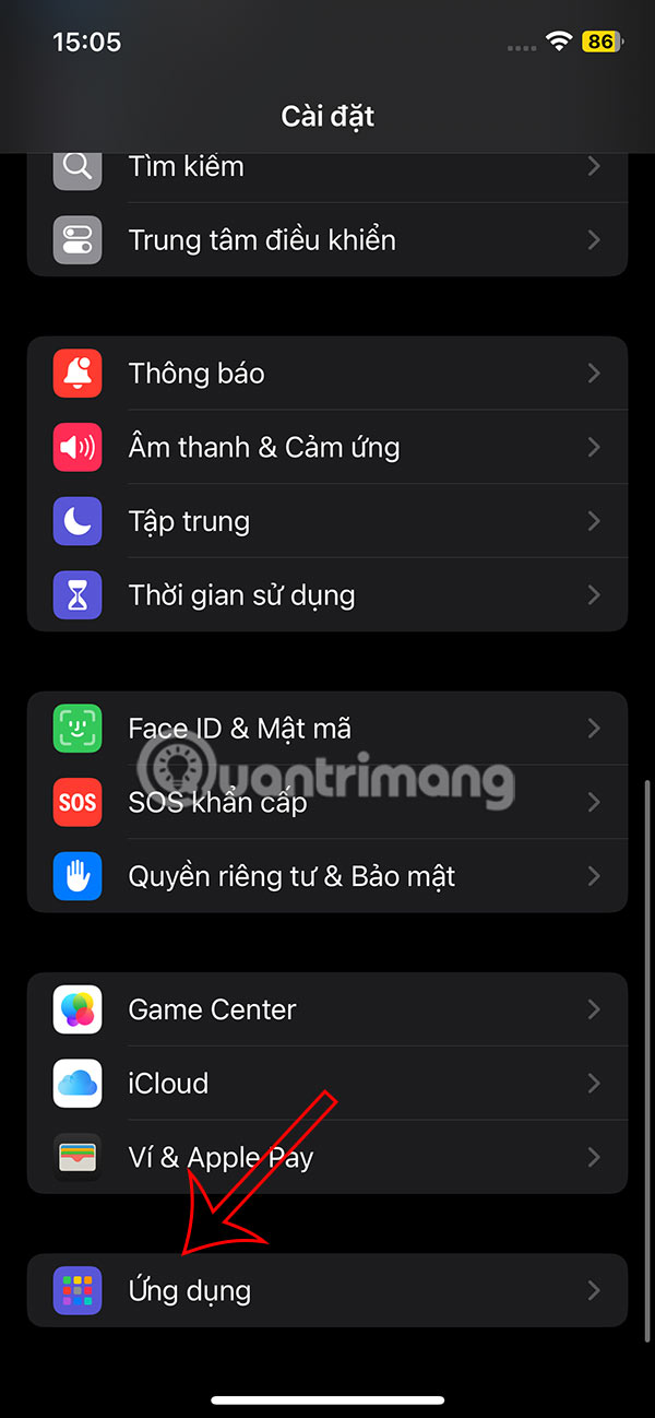 Chỉnh ứng dụng trên iPhone 