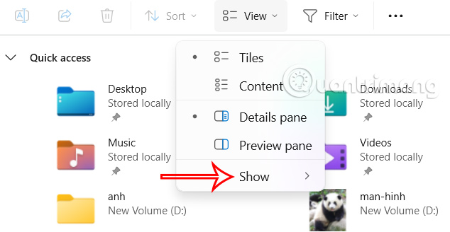 Chỉnh giao diện File Explorer