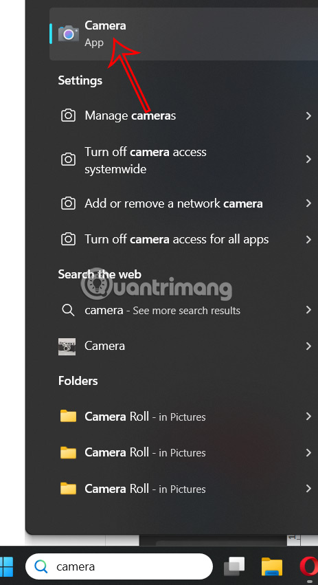 Tìm Cameras Windows 11