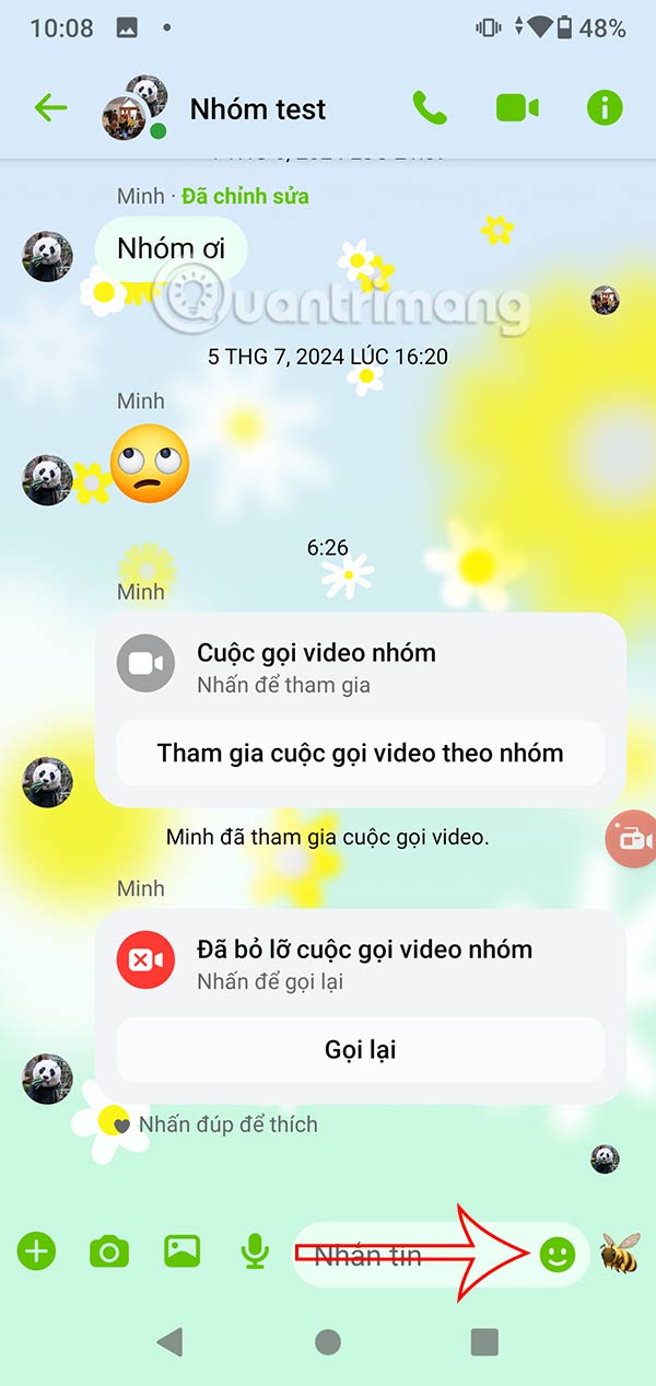 Giao diện Messenger