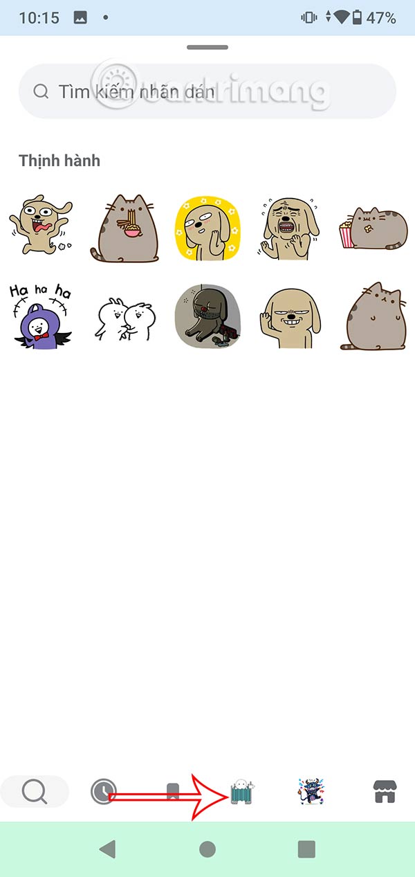 Sticker Thỏ 7 Màu Messenger
